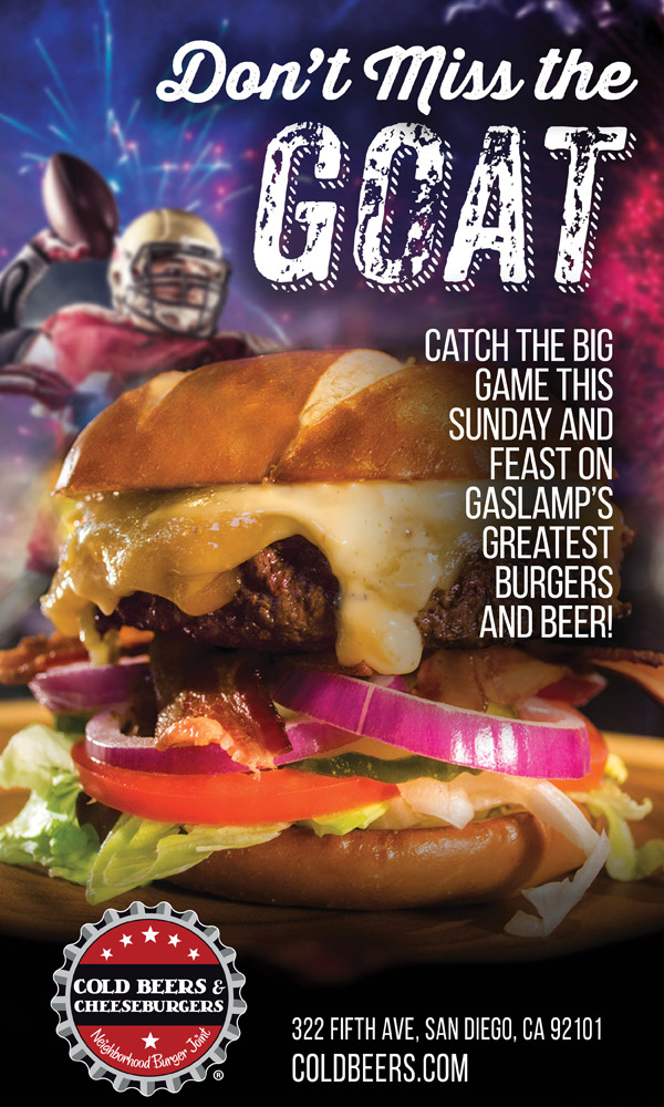 Cold Beers & Cheeseburgers. Catch the Big Game and feast on Gaslamp's greatest burgers and beer. 